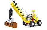 Ausini 57pc Construction Crane with Crane-Operator Building Bricks Educational Block Set - Compatible Blocks