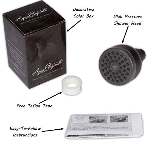 Aqua Elegante High Pressure Shower Head Bronze Best Pressure Boosting