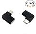 Duttek (2-Pack USB C Adapter, Right & Left Angled 90 Degree USB-C USB 3.1 Type-C Male to Female Extension Adapter for Laptop & MacBook Tablet & Mobile Phone, Surface Pro, Lenovo Yoga PC (M/F)