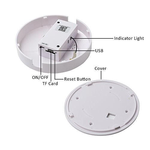 WIFI Smoke Detector Camera 1080P TANGMI Security Camera Wall Mount Motion Detection Video Surveillance Camcorder IP P2P Android iPhone Remote Control - Thumbnail 5