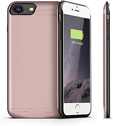 iPhone 7 / 6s / 6 Battery Case,WingYeah Ultra Slim Portable Charger iPhone 7/6s/6 Charging Case 3800mAh Extended Battery Pack Power Cases Juice Bank Cover Rose Gold- 4.7 inch