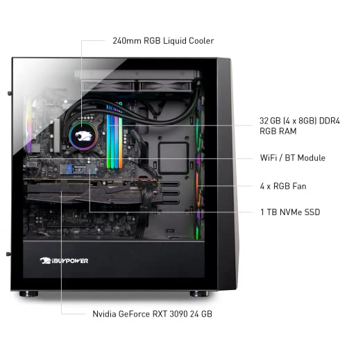 iBUYPOWER Pro Gaming PC Computer Desktop TraceMR 224i (Intel Core i9