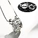 T400 925 Sterling Silver Box Chain Pendant Necklace Cubic Zirconia Square Shape Gift for Women Men