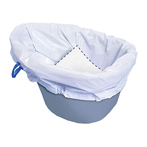 Super Absorbent Disposable Gelling Pads for Bedside Commode Liners and Bed Pans for Easy Clean-up and Order Elimination. Can be Used for Urine Bag Absorption. Liquids solidify in Seconds!