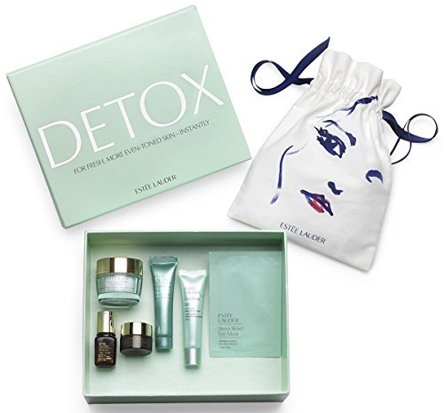 Estee Lauder Skincare and Makeup 7 pc Gift Set, DETOX Beauty In A Box