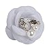 Fashion Design Faux Pearl Camellia Clover Charm Flower Dangle Drop Earrings Studs For Women