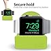 Orzly Compact Stand for Apple Watch Charger, Night Stand Mode Compatible, Integrated Cable Management Slot (Compatible with Apple Watch Series 4 Series 3 Series 2 Series 1 38mm 42mm 40mm 44mm) Green