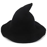 Chendvol Men's and Women's Halloween Witch Wool Hat Knitted Cap for Party Masquerade Cosplay Costume Accessory Daily