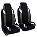FH Group Front Set Cloth Car Seat Covers for Bucket Seats,1-Piece Seat Cover, Universal Fit, Airbag Compatible, SUV, Van Seat Cover, Purple