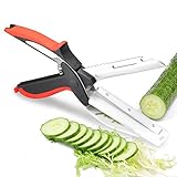 Universal 6 in 1 Clever Food Choppers Slicer Cutter With Built-in Cutting Board- Ideal Tool for Picnics