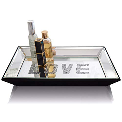 Meetart Silver Glitter Crystal Sparkle Love Sign Rectangle 21x30 cm