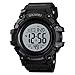 SKMEI Digital Plastic Watches Pupils Wristwatch Waterproof Digital Watch Sport Watches for Men (Black Large)