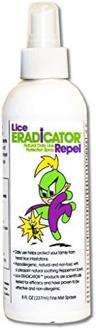 Lice ERADICATOR Repel, Natural Homeopathic Daily Lice Protection Spray, peppermint - 8oz spray by Lice ERADICATOR Repel