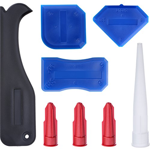 Outus 8 Pieces Caulking Tool Kit Caulk Caps Sealant Finishing Tool for