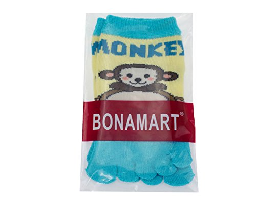 BONAMART 1, 4 5 Pack Kids Girls Boys Split 5 Toes Toe Socks 1-3 Years Old