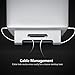 SLYPNOS Laptop Stand, Aluminum Cooling MacBook Stand, Portable Tilted Elevated Laptop Riser with Non-Slip Pads and Front Lip for MacBook Air, MacBook Pro, Laptop & Notebook (Silver-1)