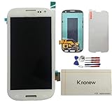 KNONEW Commonly for Samsung Galaxy S3 i9300 i9305 i535 T999 i747 Full LCD Display+Touch Screen Digitizer Assembly Replacement Tools (White)（Resolution 1280x720）