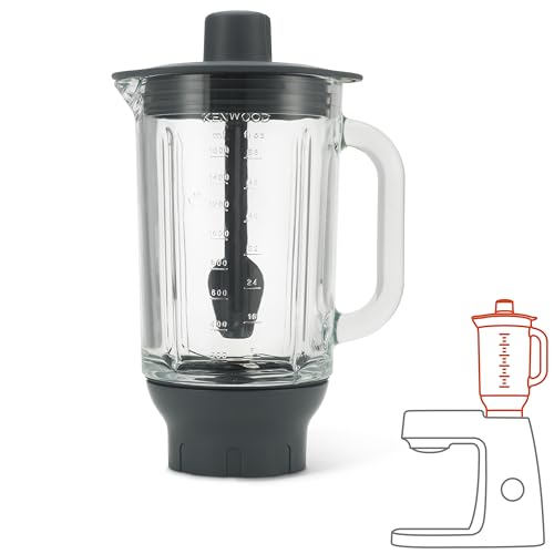 Kenwood KAH359GL Blender Attachment for Kenwood Kitchen Machines Glass and Black