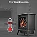 Infrared Space Heater - Electric Fireplace Heater with 3D Flame Effect, 2 Heat Modes, 1500W Ultra Strong Power, Adjustable Flame Brightness, Overheat Protection, Free Standing Fireplace Stove Heater