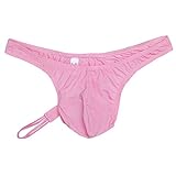 TIAOBU US Mens Strap O ring Thong Brief Underwear (Pink)