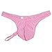 TIAOBU US Mens Strap O Ring Thong Brief Underwear (Pink)