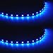 ESUPPORT Blue 12v 15 Led 30cm Car Flexible Waterproof Underbody Light Strip Decoration Pack of 8