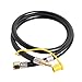 KIBOW 10Ft Low Pressure Propane Quick-Connect Hose-3/8 Inch SAE Female Flare Fitting & Male Full Flow Plug for RVs