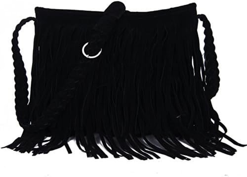 VMATE Celebrity Fringe Tassel Faux Suede Messenger Cross Body Shoulder Bag Tote