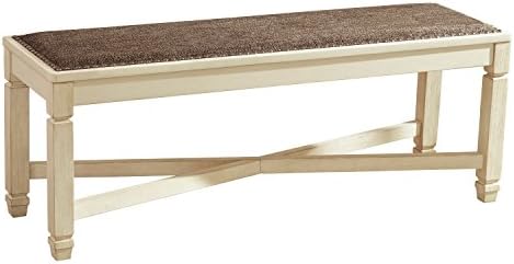 Svitlife Bolanburg Two-tone Large Upholstered Dining Room Dining Bench Bench Dining Room Wood Finish Farmhouse Natural Style Solid