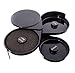 Tzipco's Luxury Plastic 3-Tier Salt And Sugar Glass Rimmer Black