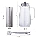 CUSINIUM Cold Brew Iced Coffee Maker - 1 Quart Iced Brewed Tea Maker - Glass Coffee Carafe - Fruit infuser pitcher - Includes Scoop & Clip Spoon