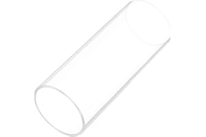 Rebower 6" Clear Plastic Rigid Pipe 54mm ID x 60mm OD (2 1/8" ID x 2.375" OD) Acrylic Round Polycarbonate Tubing, [for Plumbing, Hydraulics, Aquarium]