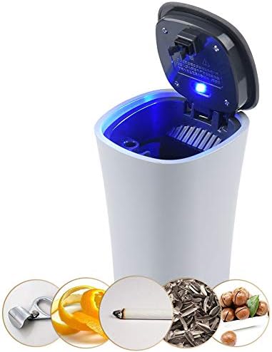 ブルーled付き車のシガー灰皿 カップホルダー付きソーラーledカー灰皿 蓋付き