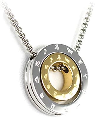 Shuzi Vitality Astrology Circular Stainless Steel Fashion Pendant