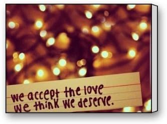 perks of being a wallflower quotes Custom Gallery Wrapped Wall Art Decor Photo to Canvas Print 16 x 12 Inch