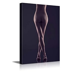 Canvas Prints Wall Art - Sexy Nude Model - 12" x 18"