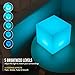 INNOKA 15.8-Inch Extra Large LED Cube Light, IP65 Waterproof Cordless & Rechargeable Decorative Dimmable Mood Lamp Remote Control [16 RGB Color Changing] [4 Lighting Effects] for Pool, Outdoor, Party