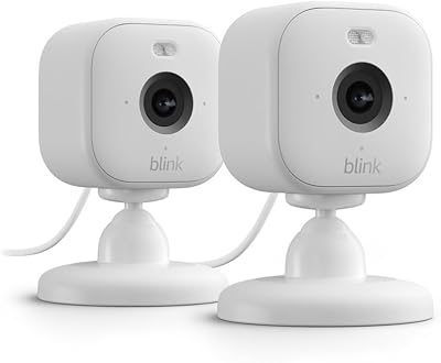 Blink Mini 2 Plug-in Smart Security Camera Twin Pack White