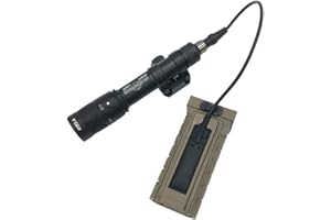 VANBO Remote Pressure Switch and Fore Grip Mount, Pocket Panel Mount Kit Set for Tactical Flashlight Scout Light Weapon Lights/DBAL PEQ 15, Compatible with 20mm Picatinny Rail/Airsoft Accessories