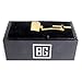 BG Square Textured Gold & Silver Tone Men's Tie Tack