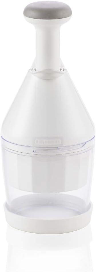 Leifheit Hacker Comfort und Clean für leichtes Zerkleinern von Lebensmitteln, Zerkleinerer mit Drehautomatik, Zwiebel Zerkleinerer in praktischem Design, ComfortLine-Serie