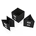 Magicfly Foldable Storage Cubes with Label Holders, Set of 6 Fabric Cloths Bins 12X 12 Inch with Handle for Home Organizer, Closet Storage Bins for Shelves, Black