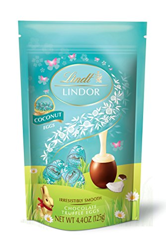 Lindt Chocolate Solid Mini Coconut Egg Bag, Milk Chocolate, 4.4 Ounce (Pack of 8)