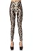 QZUnique Women's Snake Skin Pattern Shaping Sexy Capri Leggings Yoga Pants M