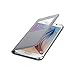 Samsung S-View Flip Cover for Samsung Galaxy S6 - Silver Fabric