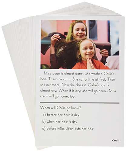 Edupress Reading Comprehension Practice Cards, Reading for Detail, Yellow Level (EP62996)