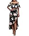 Women's Sexy Maxi Cocktail Bodycon Dresses Ruffle Plain Off Shoulder Floral Print S-3XL