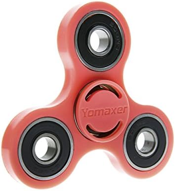 Yomaxer Fidget Spinner Tri-Hand Spinner 608 Hybrid Ceramic Bearing Nylon Solid Build Round Edge EDC Toy Good for ADHD ADD Autisms (Watermelon Pink)