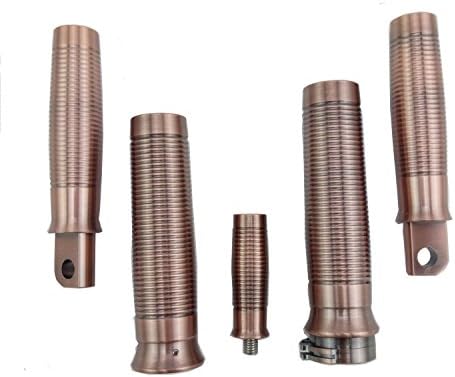 TESWNE CNC Aluminum Motorcycle Front&Rear Foot Peg Pedals Rests Shifters Pegs Hand Grips Shift for Harley Davidson (Copper)