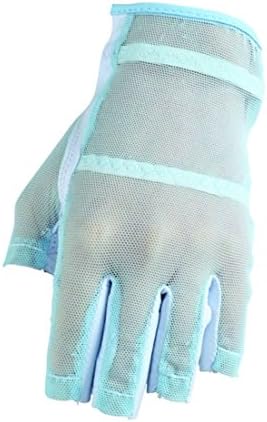 HJ Glove Women's Blue Solaire Half Length Golf Glove, Small, Left Hand